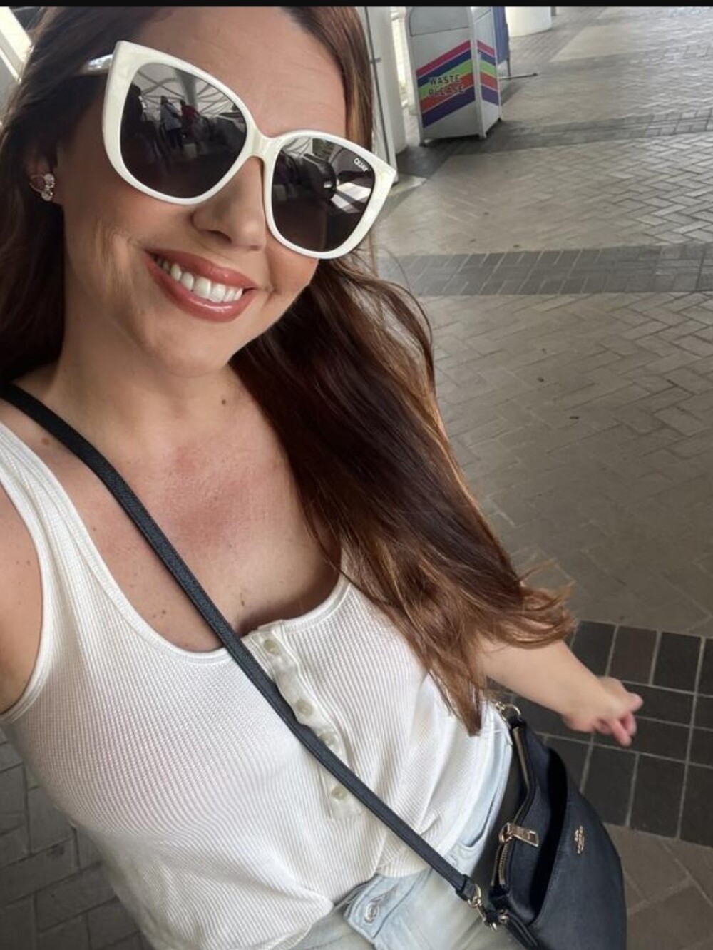 Quay Ever After Oversized White Sunglasses